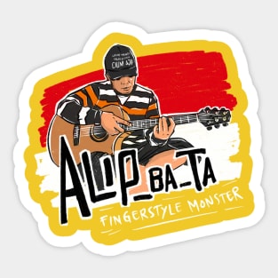 Fingerstyle guitar monster Sticker